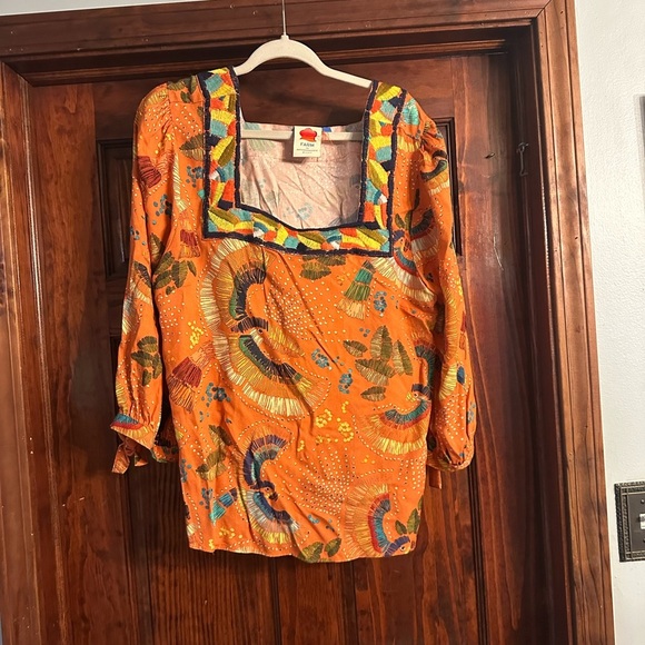 Colorful Farm Rio Women's Top with Square Neckline - Picture 1 of 4